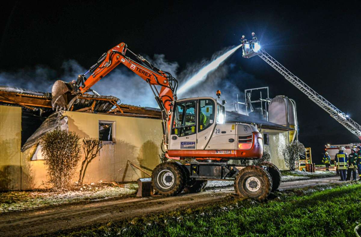 Brand in Creglingen: Mehr als 1500 Ferkel sterben im Feuer