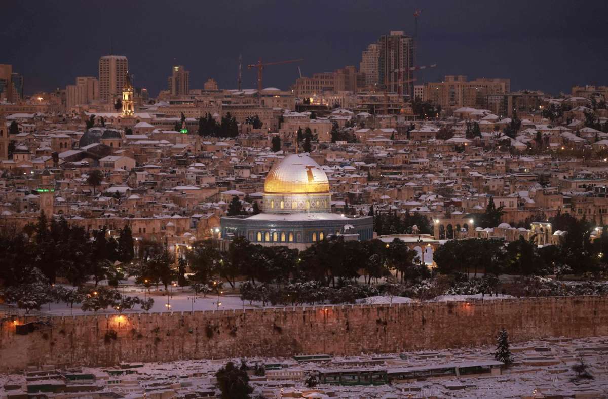 Am Mittwochabend fielen in Jerusalem bereits Schnee.