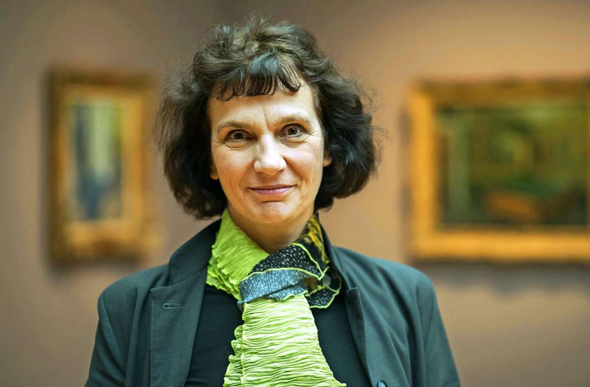 Seit dem Jahr  2013 prägt  Christiane Lange das Bild der Staatsgalerie in der Öffentlichkeit. Foto: dpa/Sebastian Gollnow