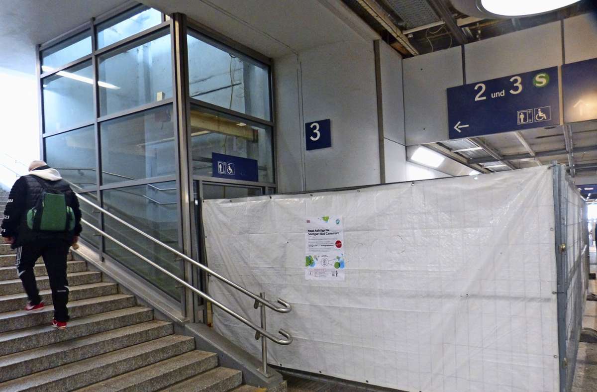Nahverkehr in Bad Cannstatt: Aufzüge am Bahnhof fünf Monate lang gesperrt
