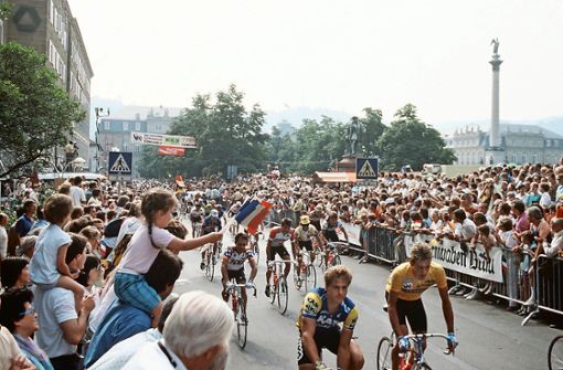 Das waren noch Zeiten: 1987 gastierte die Tour de France in Stuttgart. Der Verband Region Stuttgart will das Bild der Sportstadt wiederbeleben. Foto: Baumann/Pressefoto Baumann