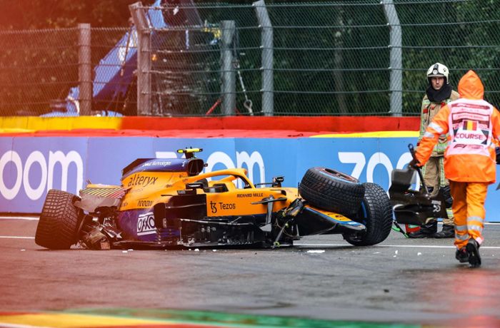 Formel 1: Qualifikation nach schwerem Unfall von   Norris gestoppt