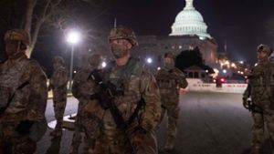 Bewaffnete Nationalgardisten in Washington im Einsatz