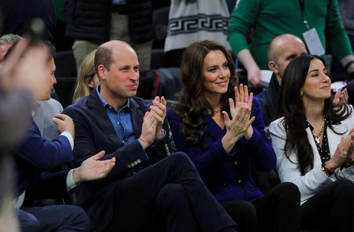Prinzessin Kate und Prinz William beim Spiel der Boston Celtics gegen Miami Heat.