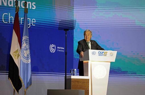 „Wir sind auf dem Highway zur Klimahölle - mit dem Fuß auf dem Gaspedal“, sagte UN-Generalsekretär António  Guterres. Foto: AFP/JOSEPH EID