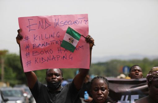 „Unsicherheit beenden“: In Nigeria werden immer wieder Schulkinder entführt. Foto: AFP/KOLA SULAIMON