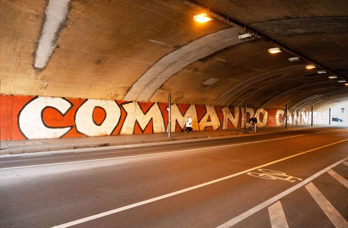 Ultra-Graffiti im Tunnel beim Cannstatter Carré