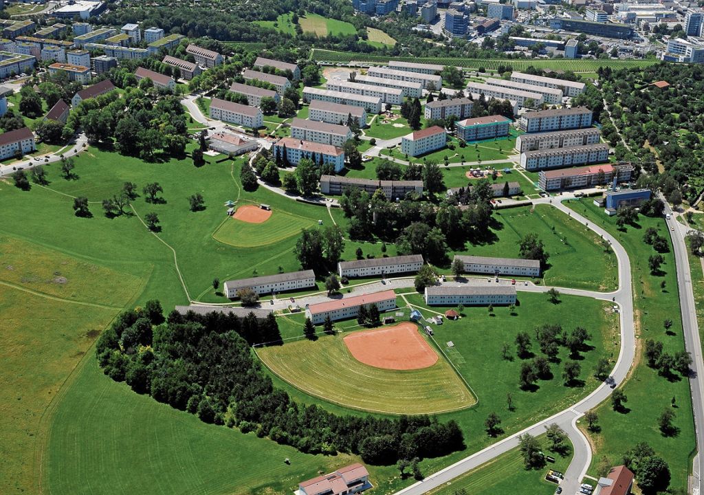 Blick auf die Housing Area der ehemaligen Robinson-Barracks zwischen Bad Cannstatt, Zuffenhausen und Münster. Hier wohnen nur noch Soldaten mit ihren Familien. Foto: CZ-Archiv