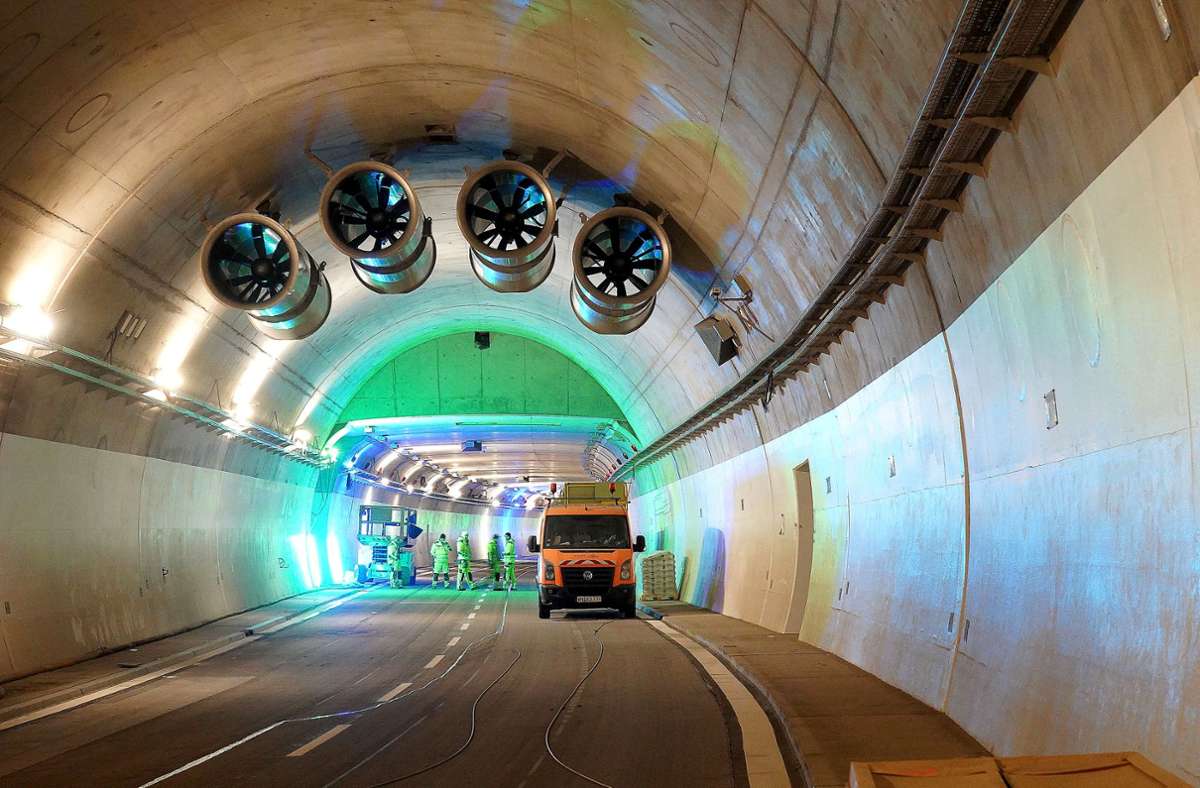 Einblick in den Rosensteintunnel.