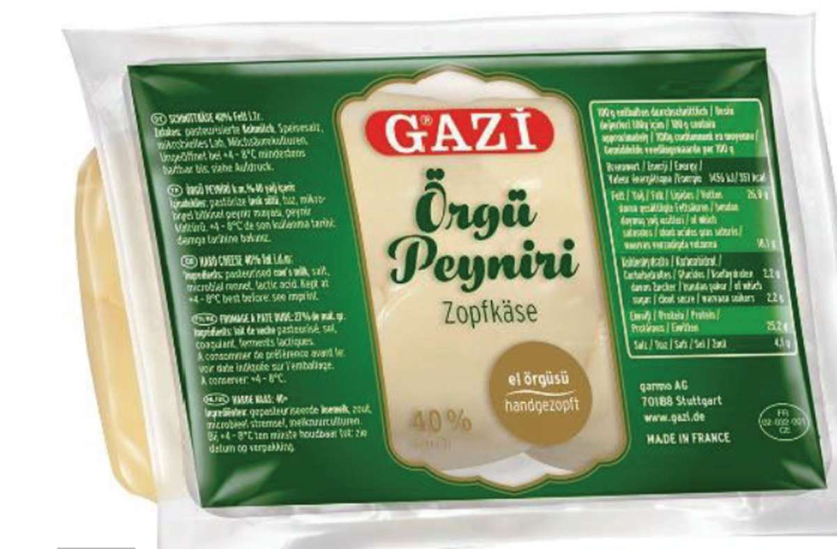 Rückruf  von GAZi Zopfkäsen: Hersteller ruft Käse wegen möglicher Metallteile zurück