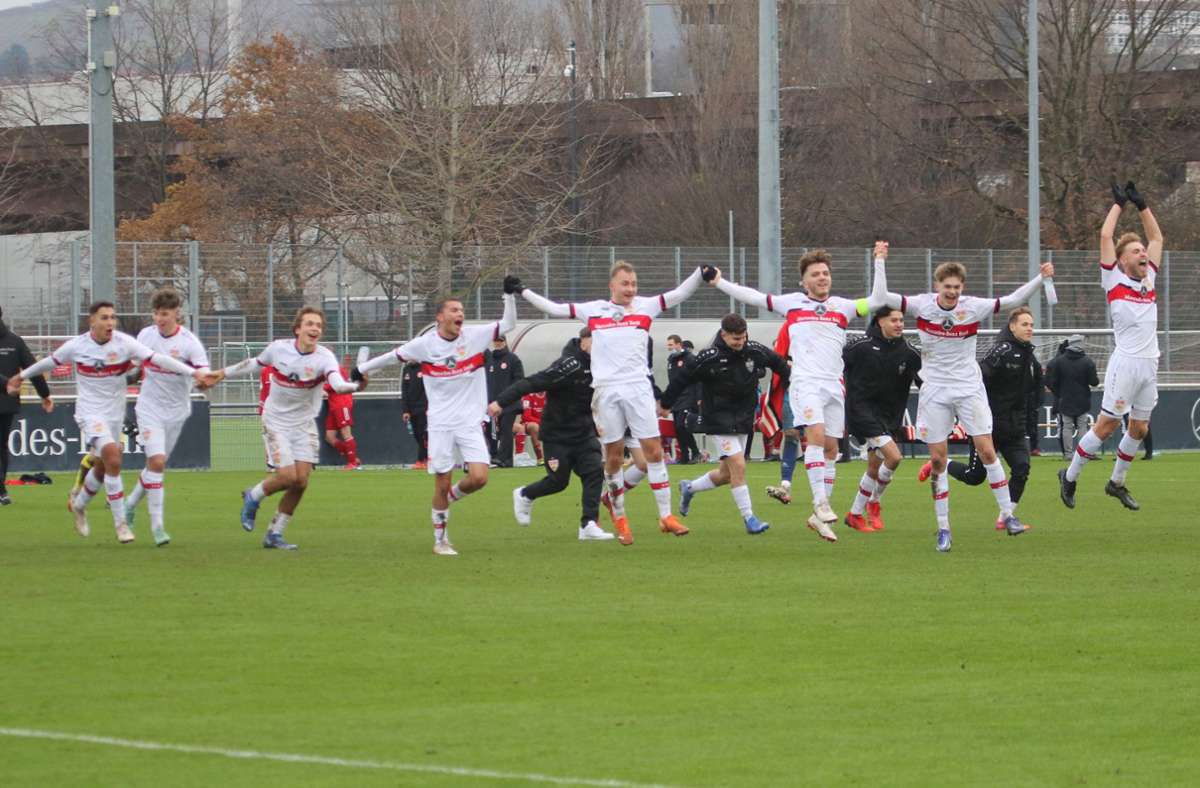 Die U19 des VfB Stuttgart steht im Pokalhalbfinale.