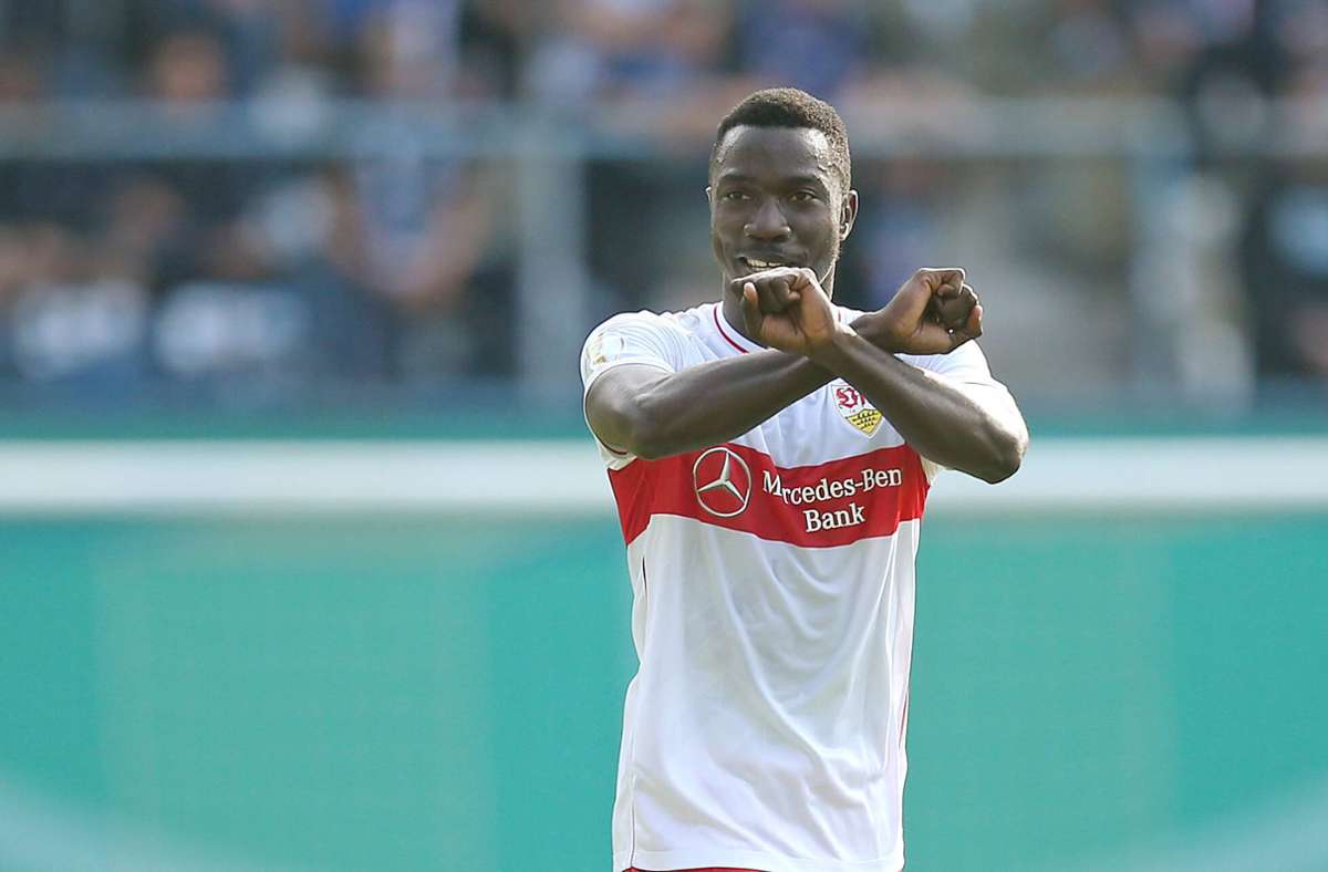 Matchwinner Silas Wamangituka – durch sein Tor zieht der VfB im DFB-Pokal eine Runde weiter.
