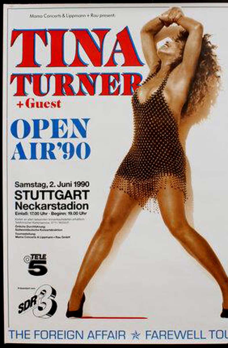 Plakat für ihren  Auftritt am 2. Juni im Stuttgarter Neckarstadion.