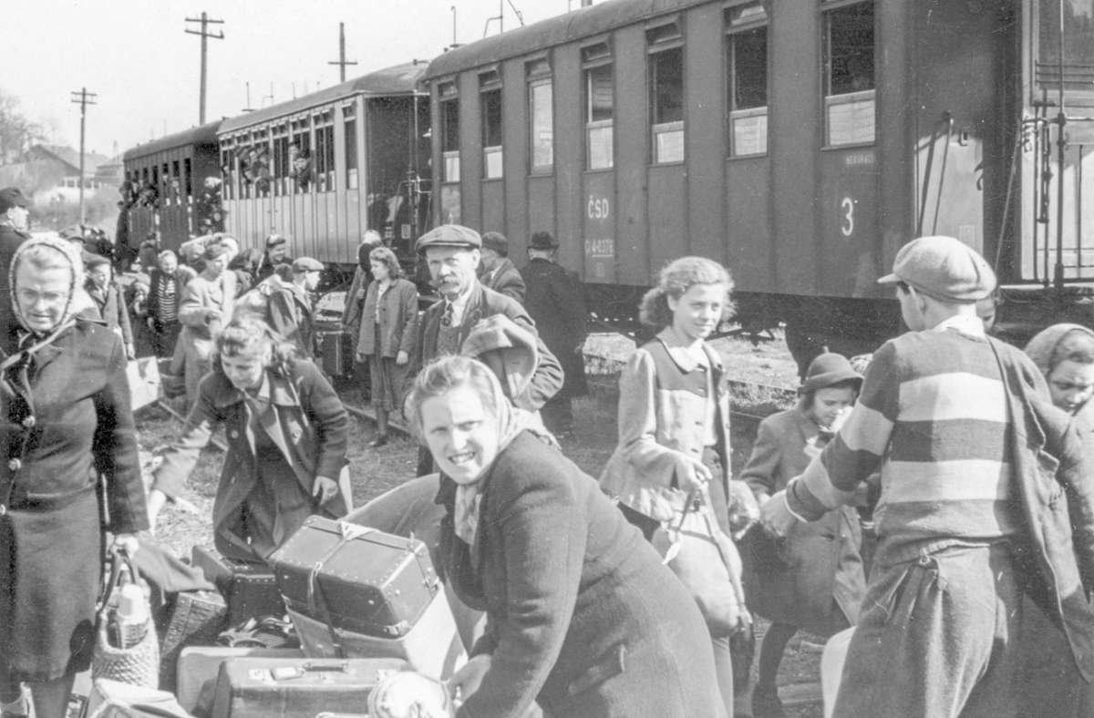 1950 in Bayern: Ankunft vertriebener Sudetendeutscher