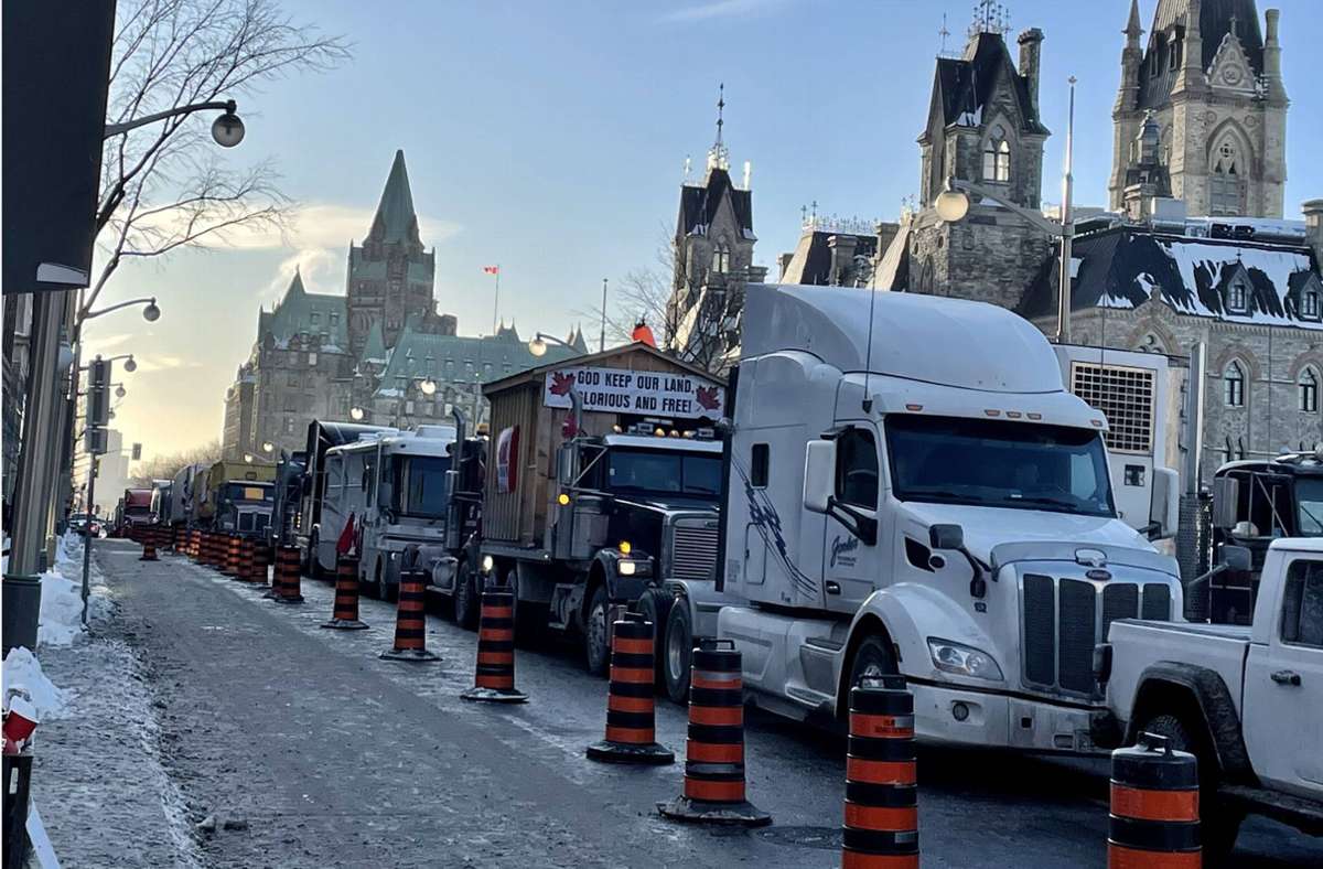 Corona-Demo in Ottawa: Trucker-Protest macht Kanadiern Angst