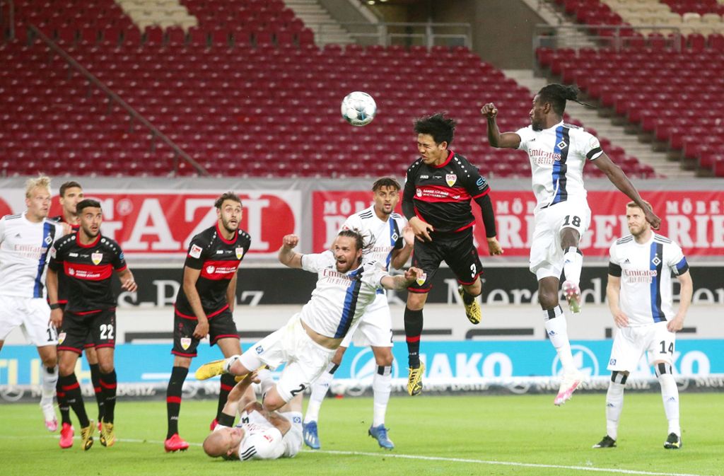 Wataru Endo trifft für den VfB Stuttgart zum zwischenzeitlichen 1:2.