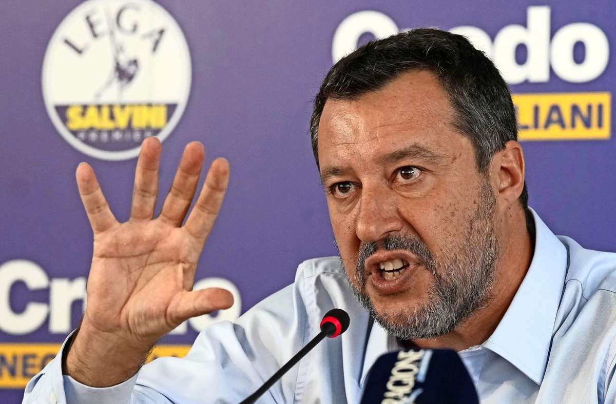 Lega-Chef Salvini ist angeschlagen. Foto: dpa/Antonio Calanni
