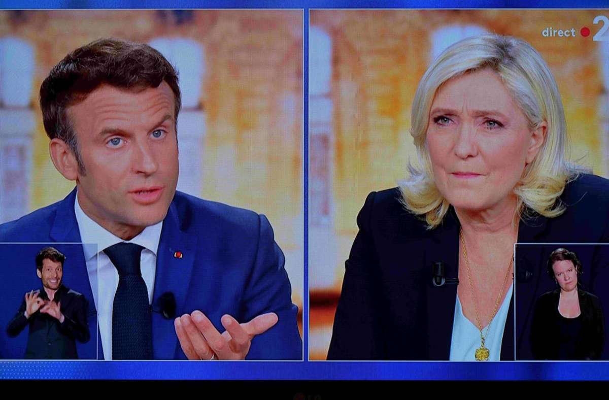 TV-Duell vor der Wahl: Macron siegt in der Sache, Le Pen gewinnt an Statur