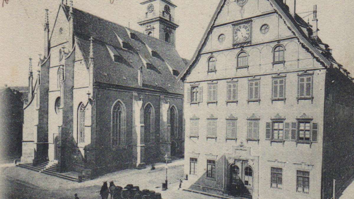 Diese historische Postkarte aus Bad Cannstatt stammt von 1899 und ist im historischen Pfad enthalten.