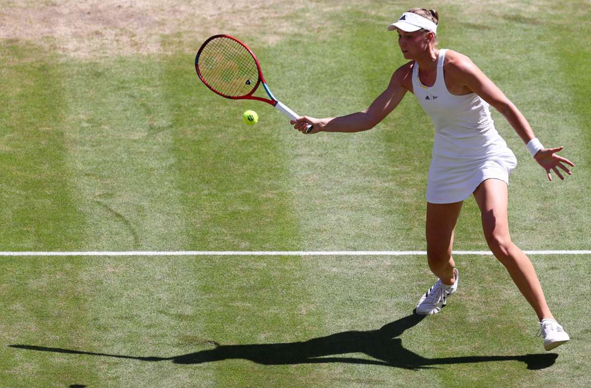Elena Rybakina gewinnt Wimbledon. Foto: AFP/ADRIAN DENNIS