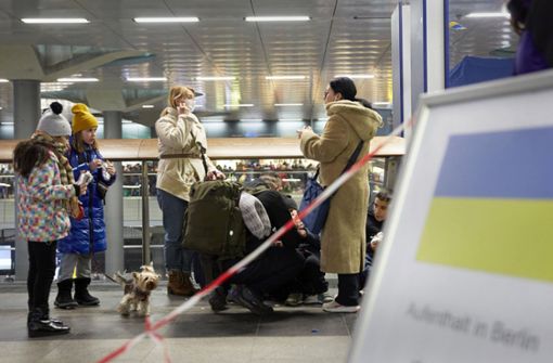 Ukrainische Flüchtlinge am Berliner Hauptbahnhof Foto: Imago/Michael Handelmann