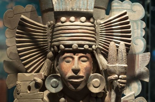 Ein Exponat der Azteken-Ausstellung, die derzeit im Stuttgarter Linden-Museum zu sehen ist Foto: /Lichtgut/Leif Piechowski
