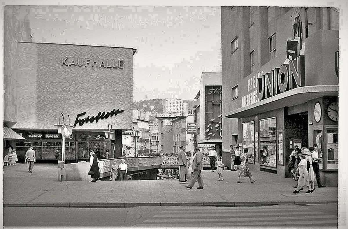 So sah die Kaufhalle (später: Sportarena) im Jahr 1959 aus . . . 