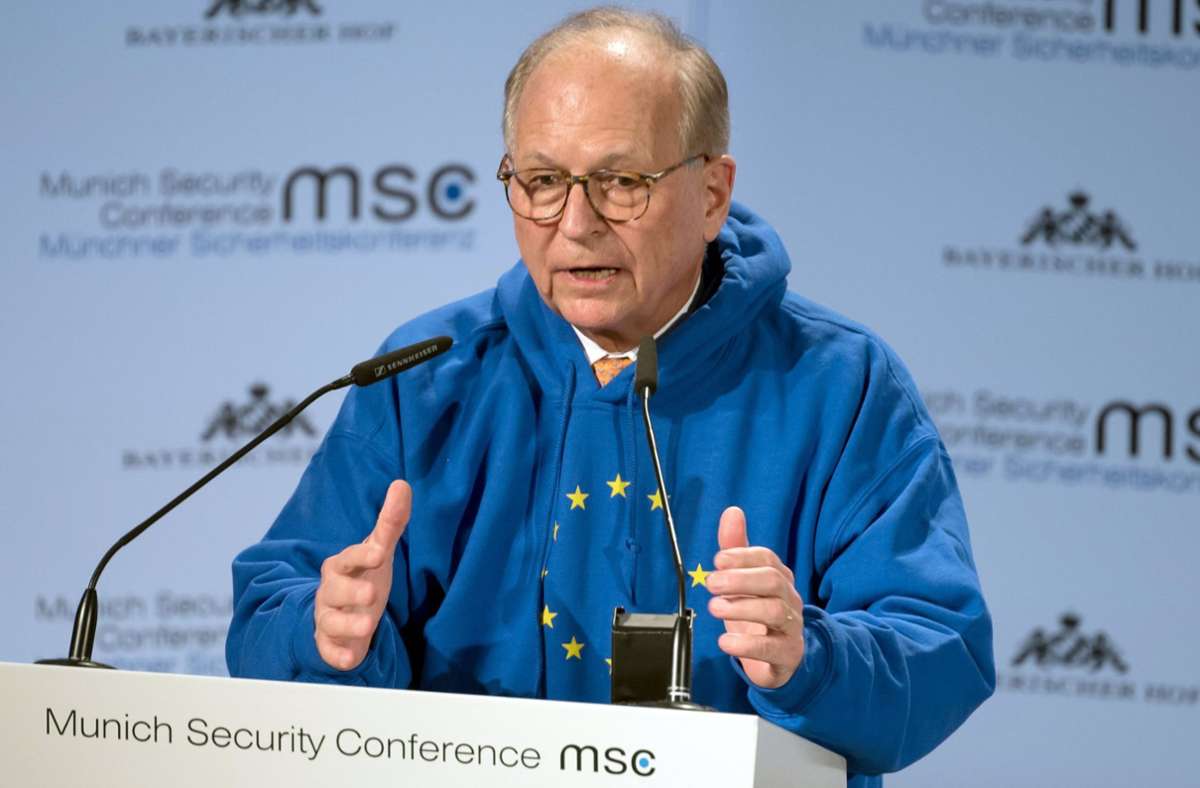 Konferenzleiter Wolfgang Ischinger auf der „MSC“ vor drei Jahren Foto: dpa/Sven Hoppe