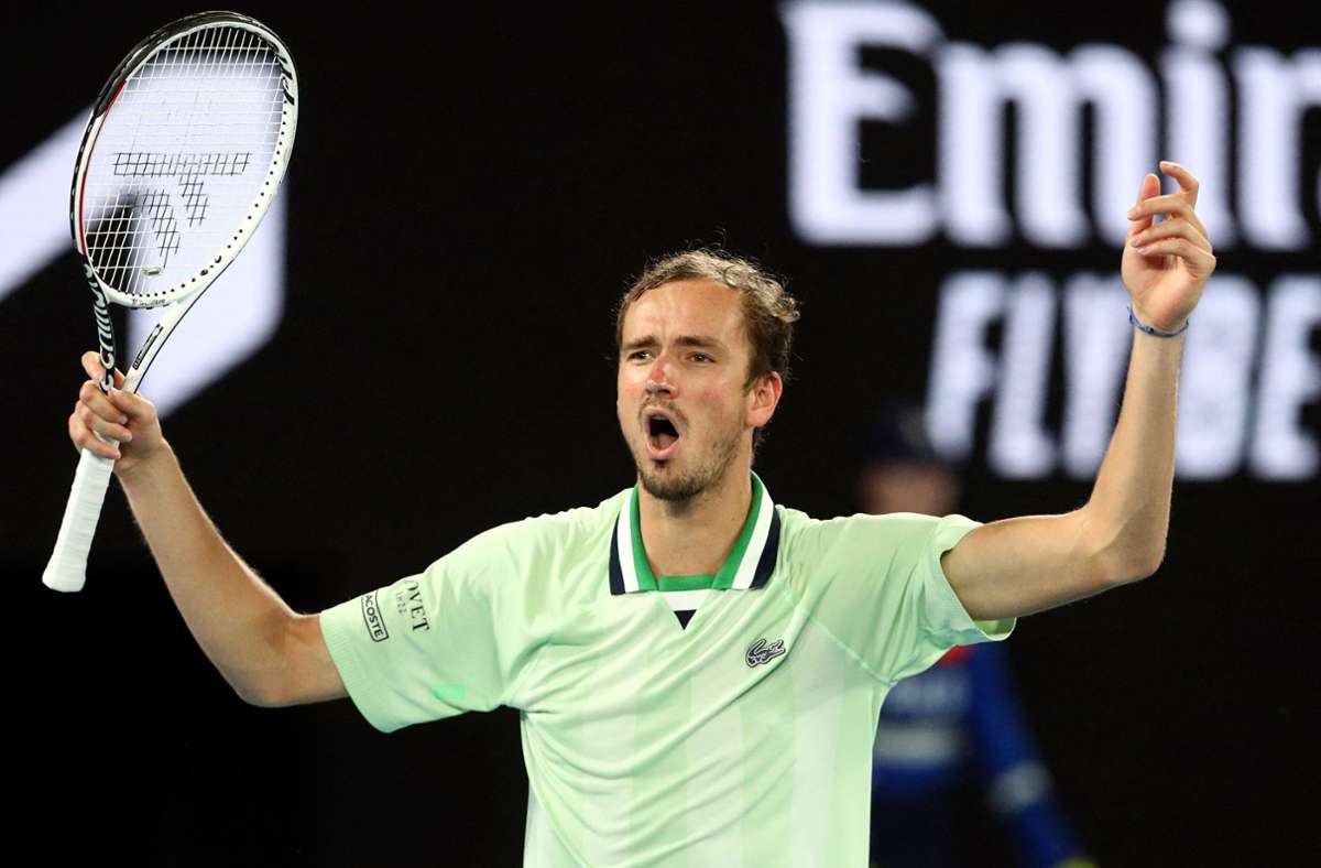 Daniil Medwedew steht im Halbfinale der Australian Open. Foto: AFP/AARON FRANCIS