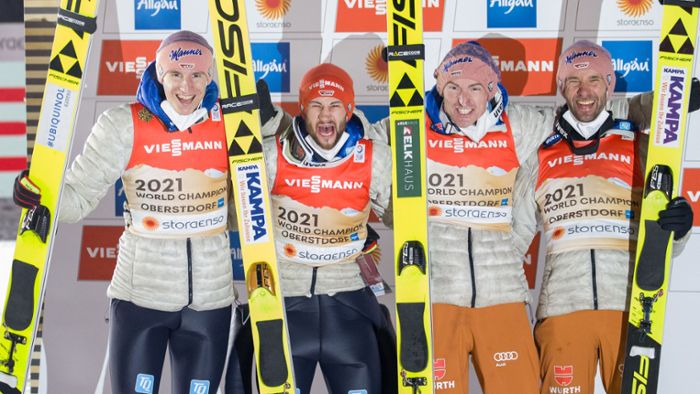 Deutsche Skispringer triumphieren mit WM-Gold