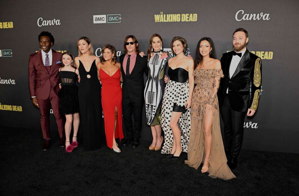 Zur Feier des Serienfinales von „The Walking Dead“ fand vor der finalen Episoden-Ausstrahlung ein Red-Carpet-Live-Event statt.