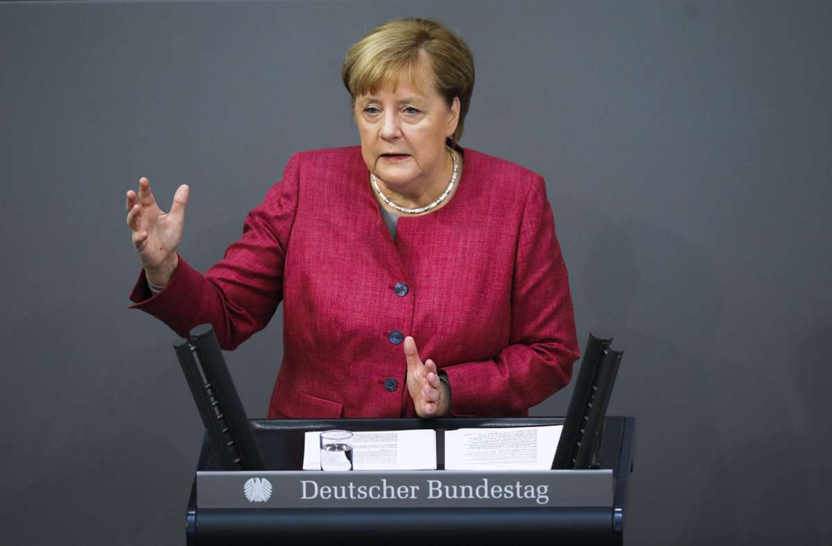 Generaldebatte im Bundestag: Angela Merkel redet der  Nation ins Gewissen