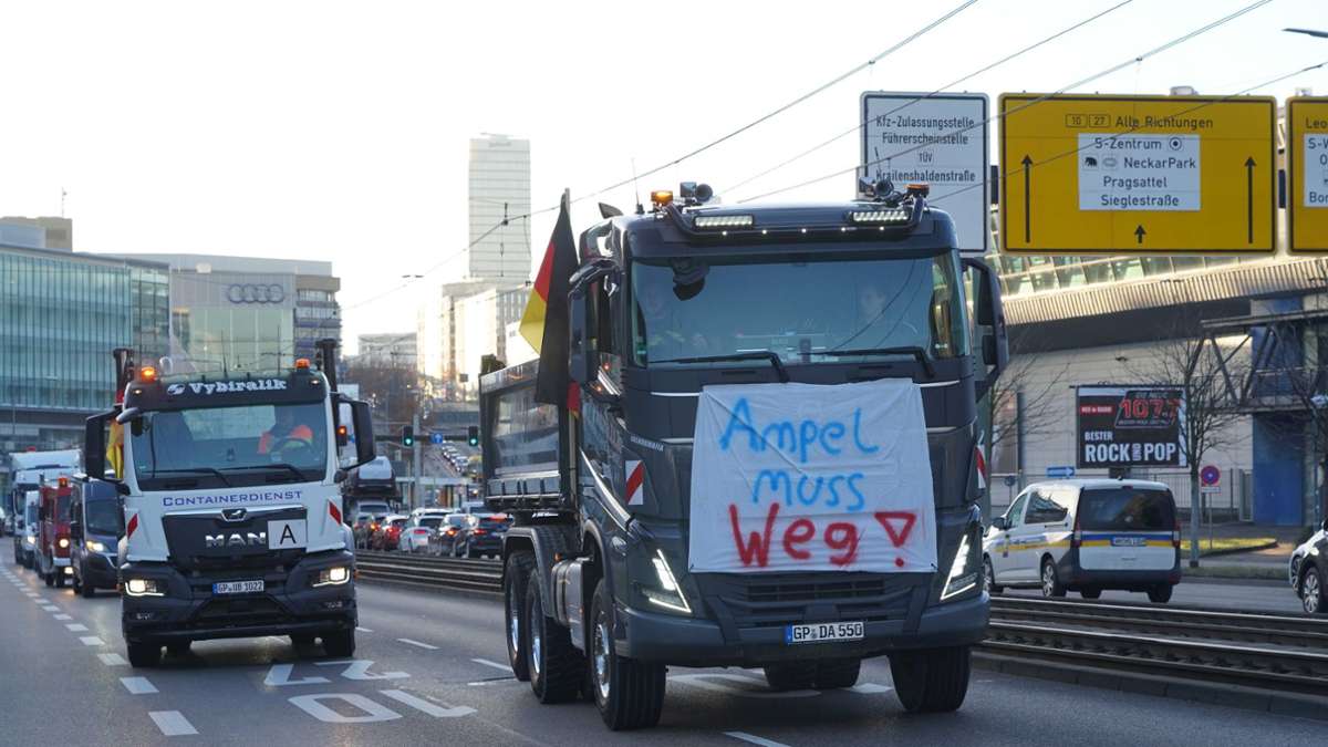 In Stuttgart wurde wieder gegen die Ampel protestiert.