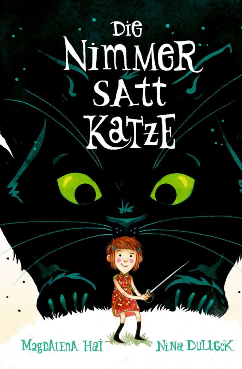 Nina Dulleck hat die deutsche Übersetzung von Magdalena Hais neuem Buch illustriert. „Die Nimmersattkatze“ ist im Dressler-Verlag erschienen, wendet sich an Kinder ab 6 Jahren und kostet 15 Euro.