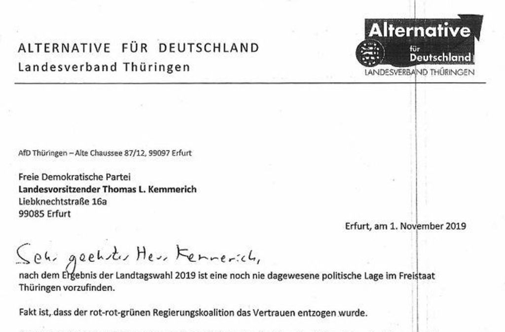 Streit in Thüringen: Höcke bot Kemmerich Zusammenarbeit an