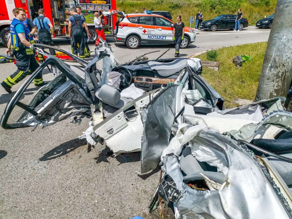 Schwerer Unfall bei Walldorf - vermutlich Raserei im Spiel