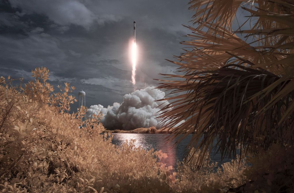 Die SpaceX-Rakete war am Samstag gestartet.
