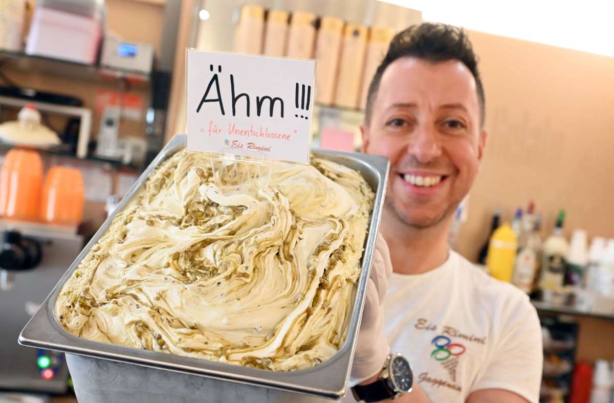 Eisdiele Rimini in Gaggenau: „Ähm“  für Unentschlossene – neue Eissorte sorgt für Lacher