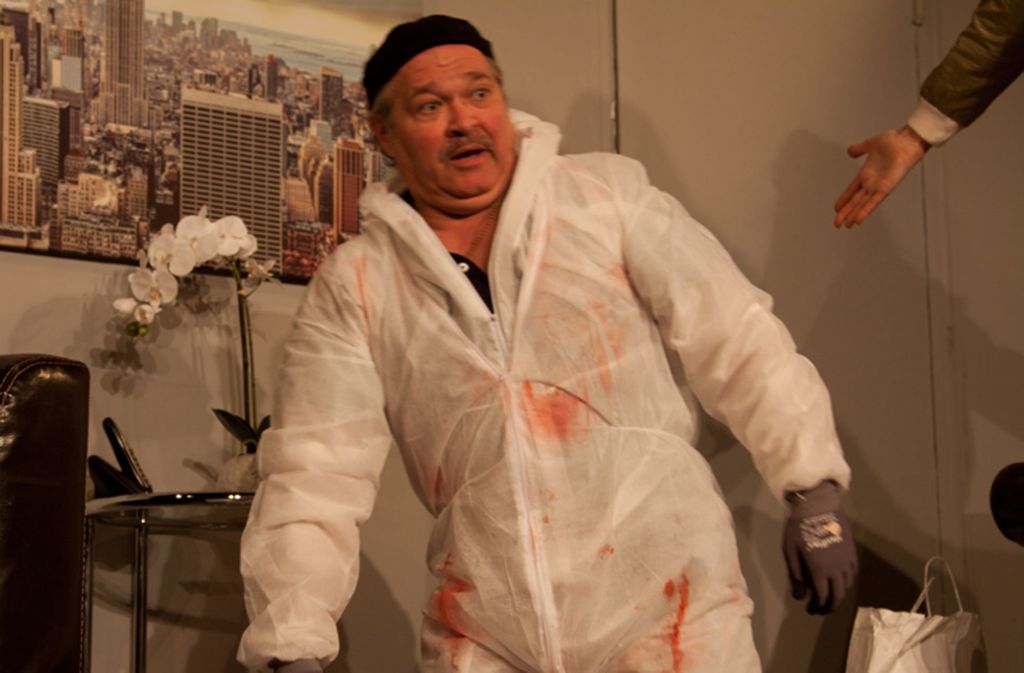 Markus Hepp als Schotty in der der Theaterfassung der TV-Serie „Der Tatortreiniger“, die auf dem Stuttgarter Theaterschiff zu sehen ist