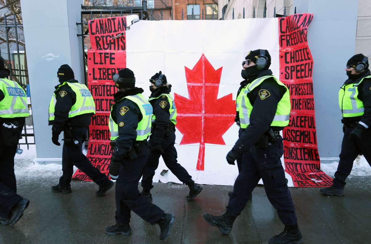Trucker-Protest in Kanada: Ottawa ruft die Bundespolizei zu Hilfe