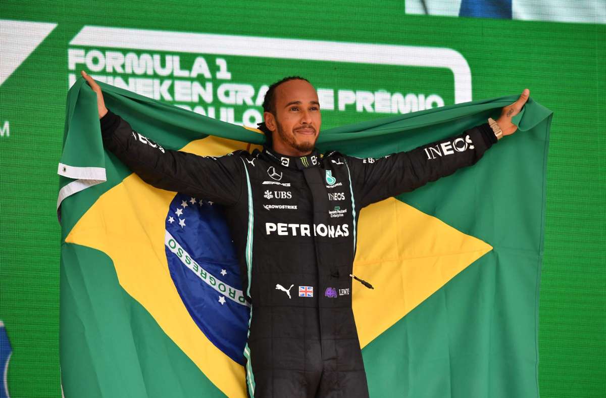 Lewis Hamilton in São Paulo Foto: AFP/NELSON ALMEIDA