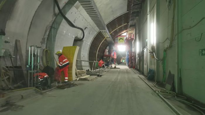 Ein Blick hinter die Kulissen der Baustelle im Tunnel