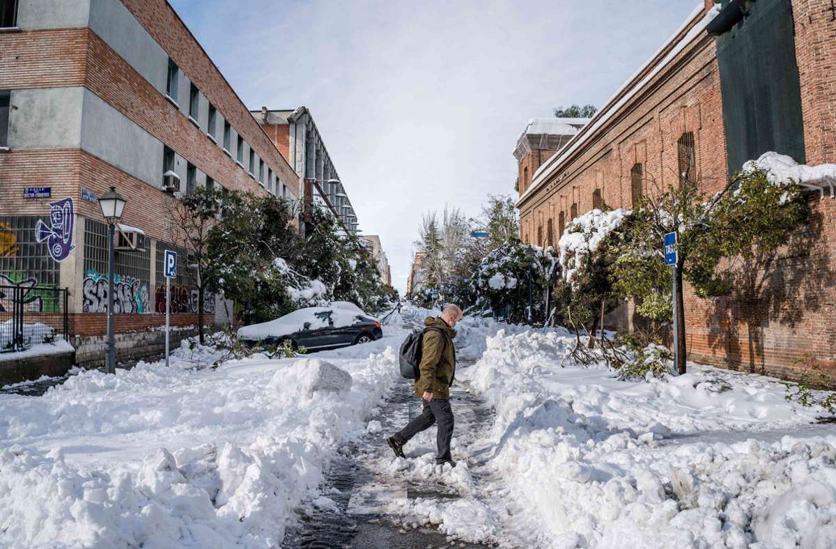 Sturmtief „Filomena“: Madrid erholt sich nur langsam vom Schneechaos