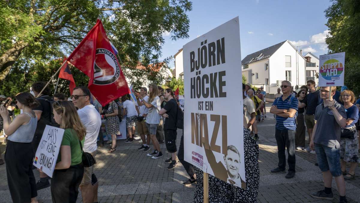 Demo gegen Bürgerdialog in Ditzingen: Die Stadt zeigt Flagge gegen die AfD