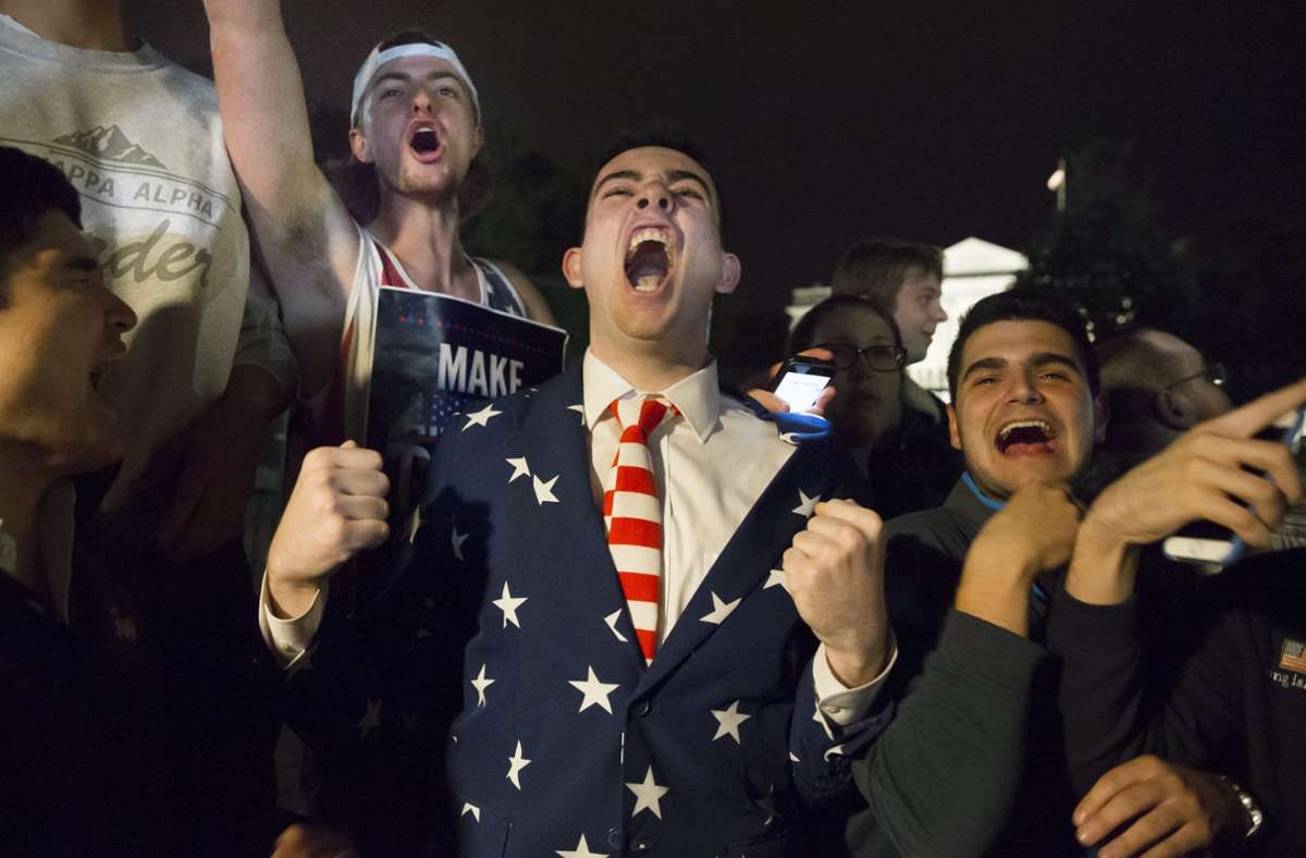 Reaktionen von US-Bürgern auf das Ergebnis der Präsidentschaftswahl.
