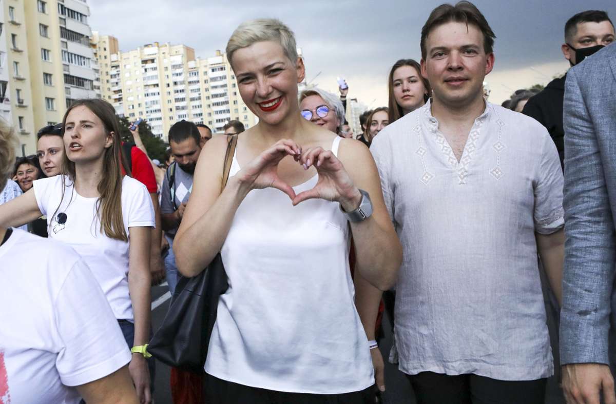 Maria Kolesnikowa stand immer im Zentrum der Proteste in Belarus. Foto:dpa Foto: dpa