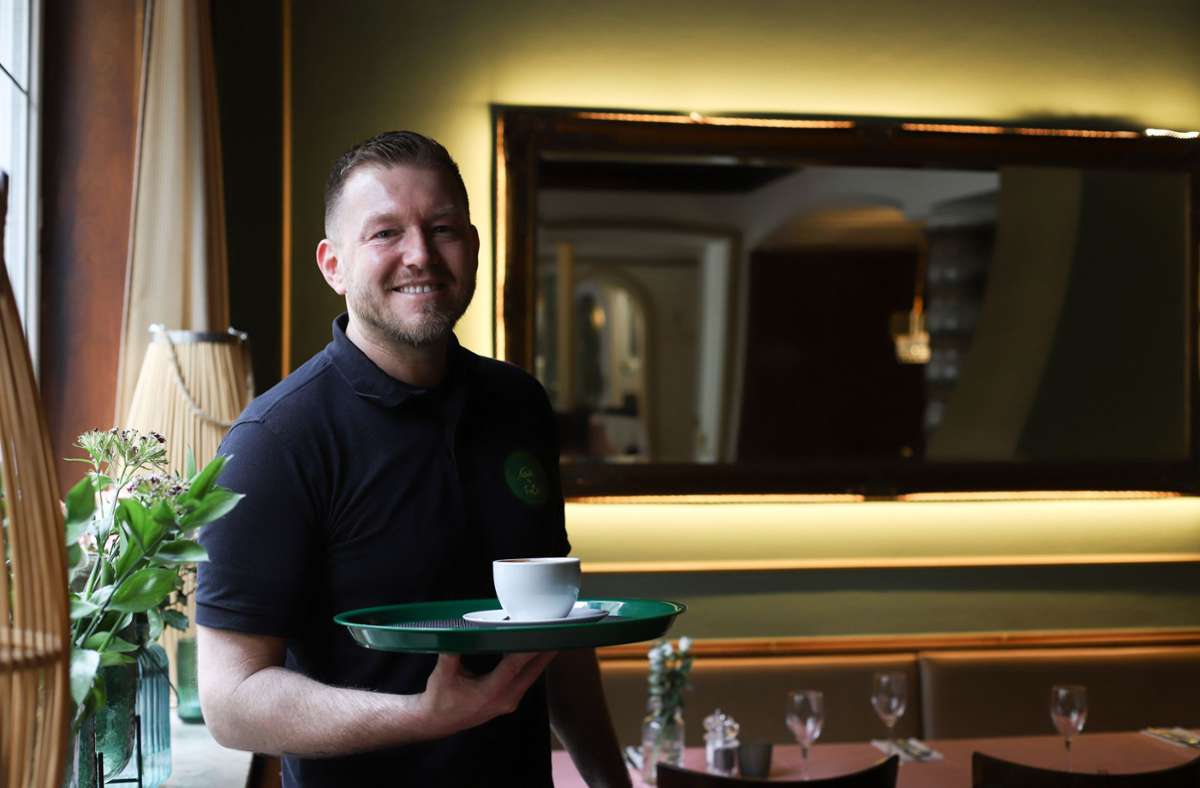 Mit viel Freude bei der Arbeit: Achim Feierabend, der neue Betriebsleiter vom Café Stöckle