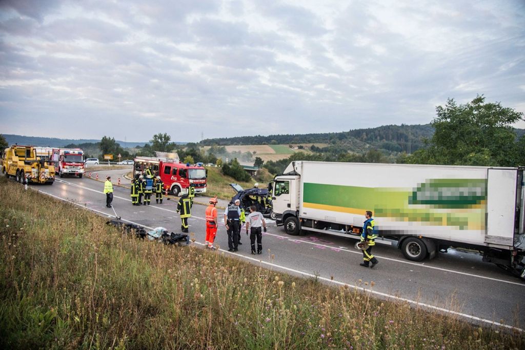 21.8.2018 Ein Unfall mit drei Toten hat sich in der Gegend um Schorndorf ereignet.