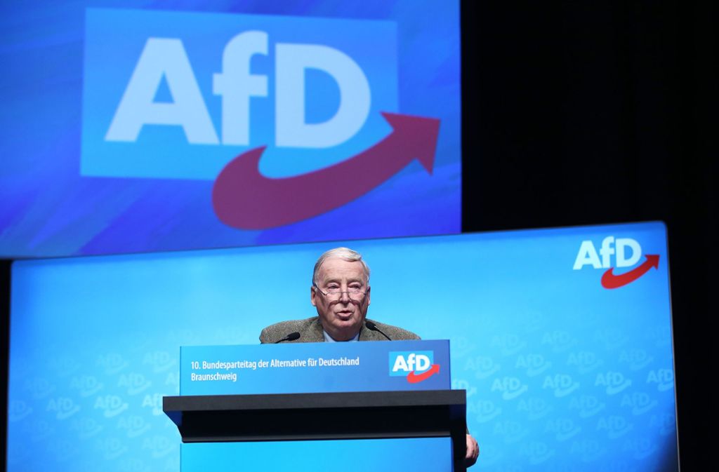 Der scheidende Parteichef Alexander Gauland redete seinen Parteikollegen ins Gewissen. Foto: AFP/RONNY HARTMANN