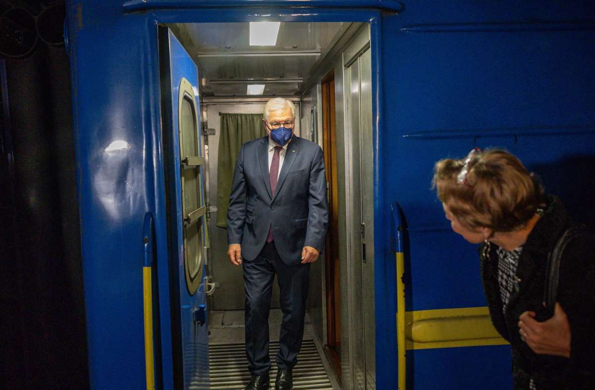 Frank-Walter Steinmeier: Bundespräsident in der Ukraine eingetroffen
